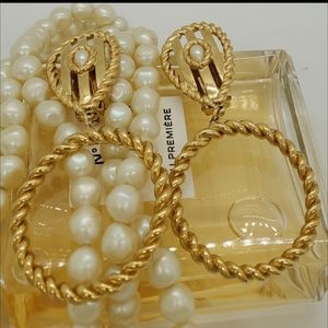 Vintage Givenchy Rare Door Knocker Signed Earrings